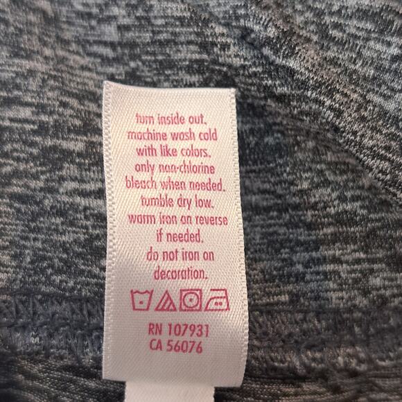 Justice Active Girl's Plus 20/22 Gray Logo Leggings - Picture 6 of 6